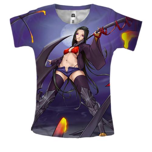 Женская 3D футболка Anime Warrior Girl