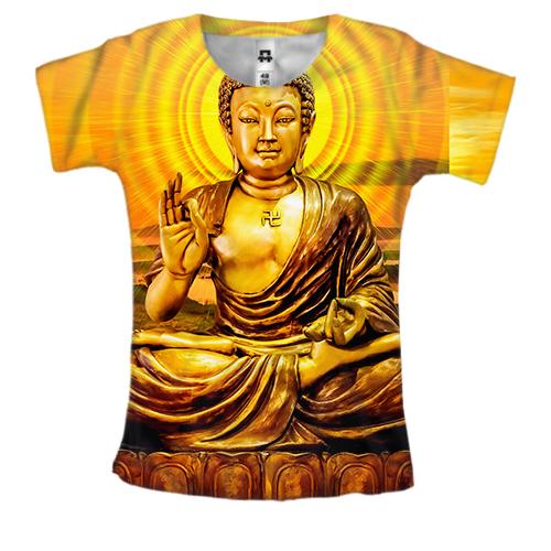 Жіноча 3D футболка Buddha god