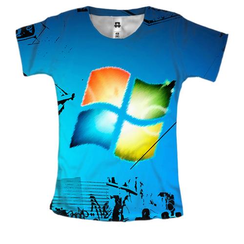Жіноча 3D футболка Windows print