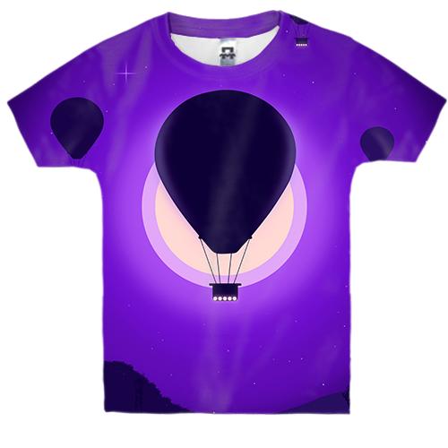 Детская 3D футболка Balloon purple