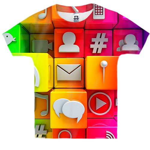 Детская 3D футболка Multicolor icons