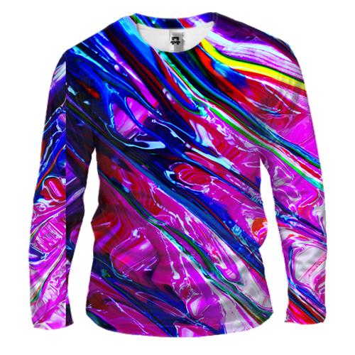 Чоловічий 3D лонгслів Rainbow abstraction 2