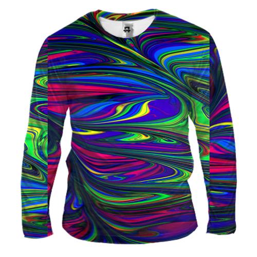 Чоловічий 3D лонгслів Rainbow abstraction 3