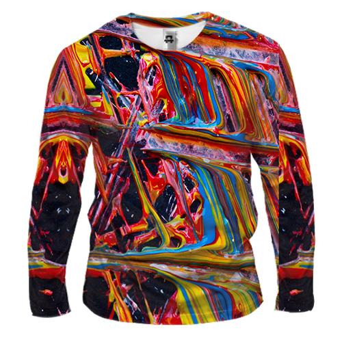 Чоловічий 3D лонгслів Multicolor abstraction 3