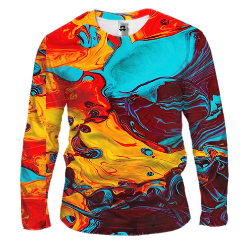 Чоловічий 3D лонгслів Multicolor abstraction 12