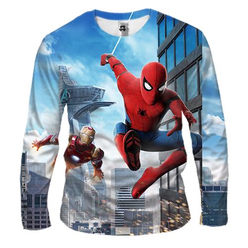Мужской 3D лонгслив SPIDERMAN