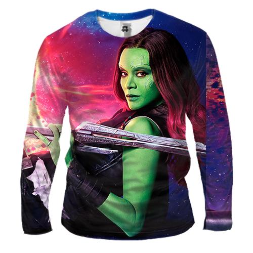 Мужской 3D лонгслив Gamora Avengers