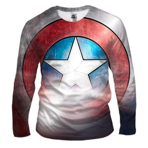 Чоловічий 3D лонгслів Captain America's Shield