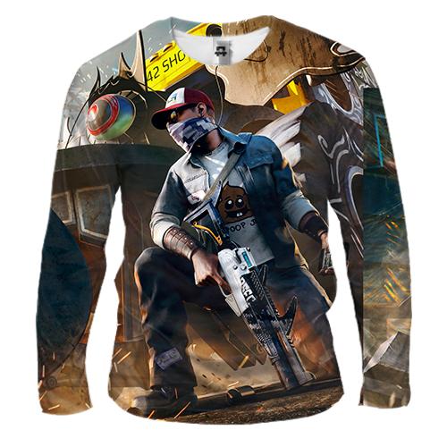 Чоловічий 3D лонгслів Watch dogs 2