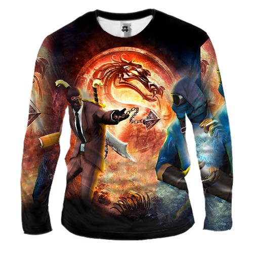 Чоловічий 3D лонгслів MORTAL KOMBAT.