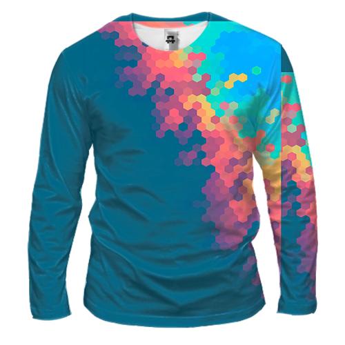 Чоловічий 3D лонгслів Multicolor abstraction 15