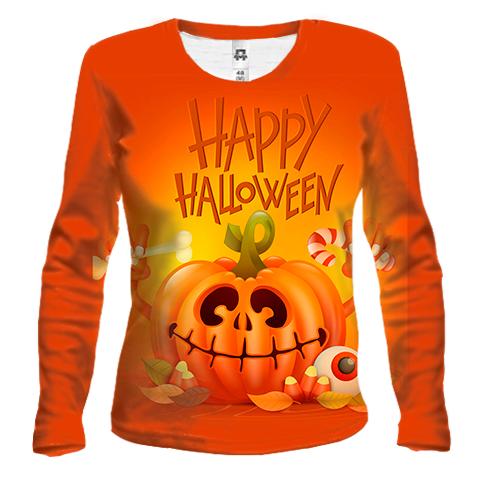 Жіночий 3D лонгслів Happy Halloween 2