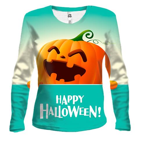 Жіночий 3D лонгслів Happy Halloween 5