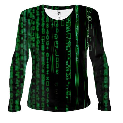 Женский 3D лонгслив Matrix pattern