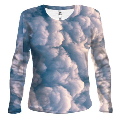Жіночий 3D лонгслів Cloud pattern