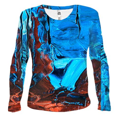 Женский 3D лонгслив Multicolor abstraction 5