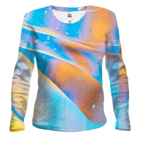 Женский 3D лонгслив Multicolor abstraction 10