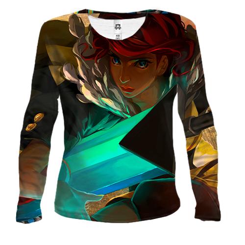 Жіночий 3D лонгслів Girl with sword