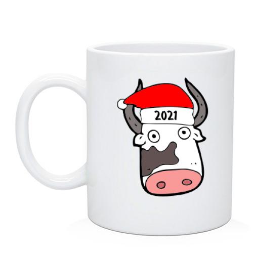 Чашка 2021 с мордой быка