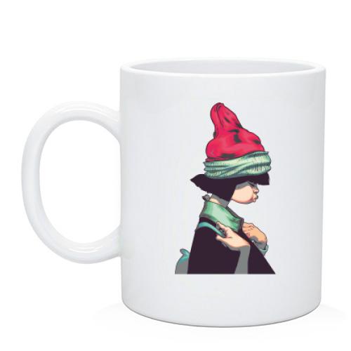 Чашка girl in a red hat