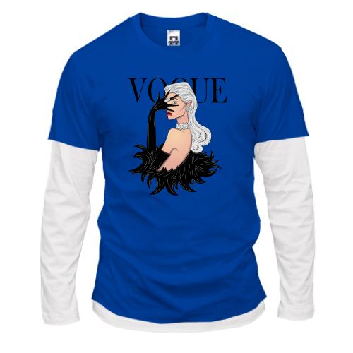 Комбінований лонгслів VOGUE blonde girl 1