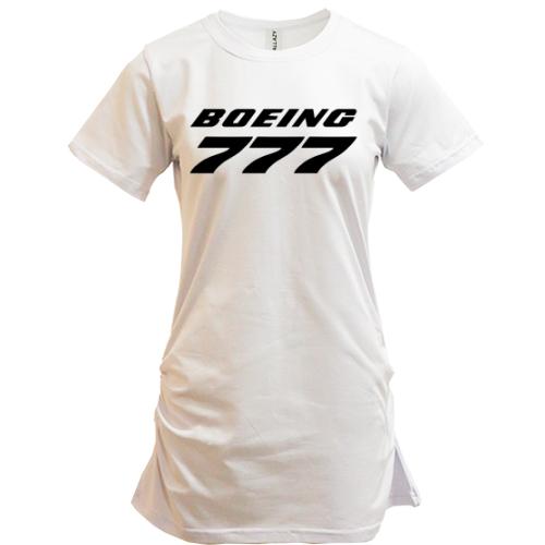 Удлиненная футболка Boeing 777 лого