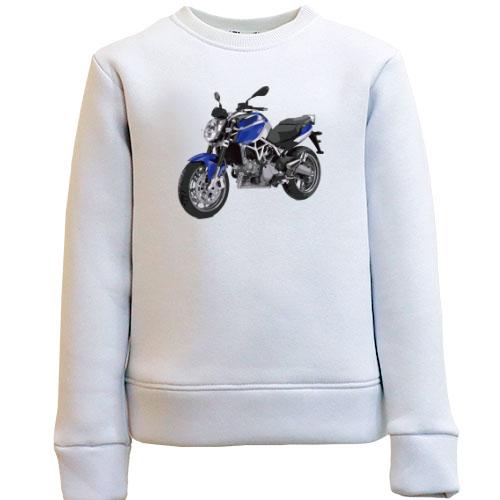 Дитячий світшот з синім мотоциклом