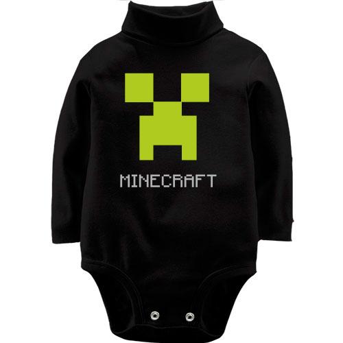 Детский боди LSL Minecraft logo grey