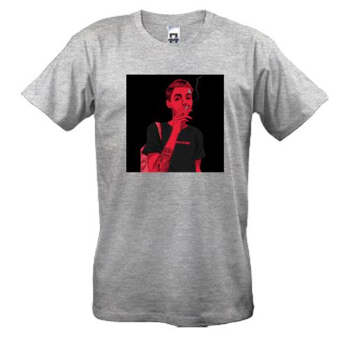 Футболка Red girl smokes