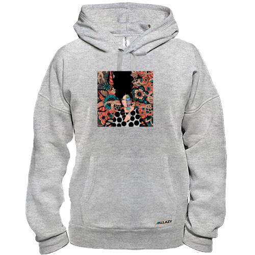 Худи Brunette with feather