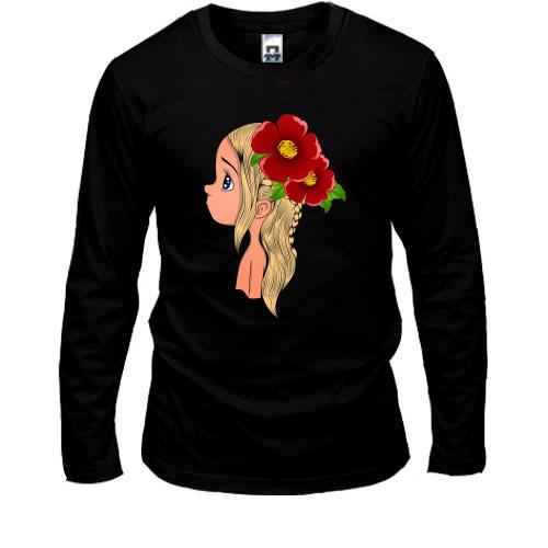 Лонгслив Baby with flowers 2