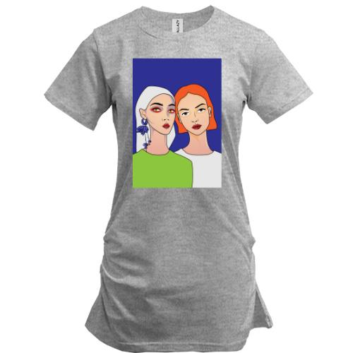Подовжена футболка Blonde and redhead