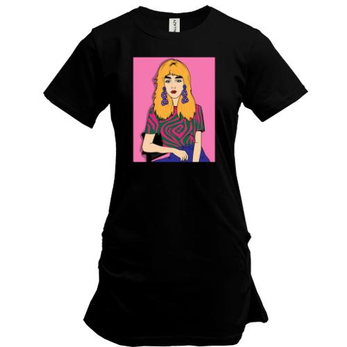 Удлиненная футболка Blonde in a strange t-shirt