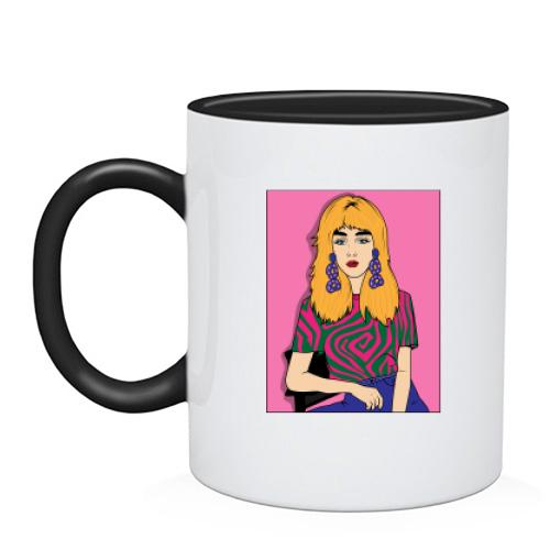 Чашка Blonde in a strange t-shirt