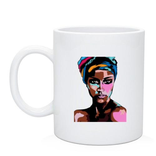 Чашка Woman portrait paint