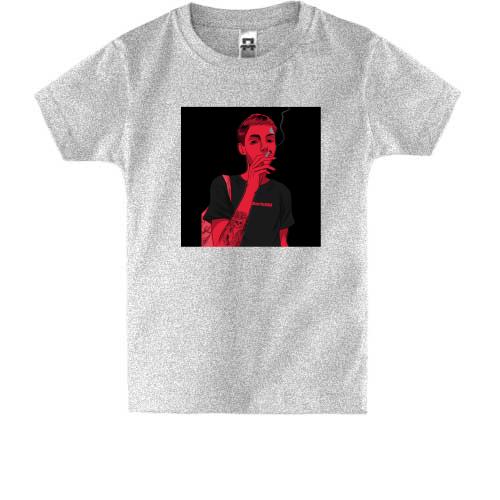 Детская футболка Red girl smokes