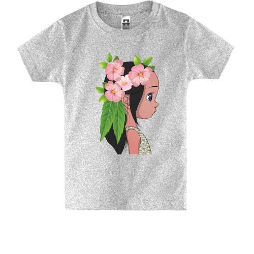 Дитяча футболка Baby with flowers 1