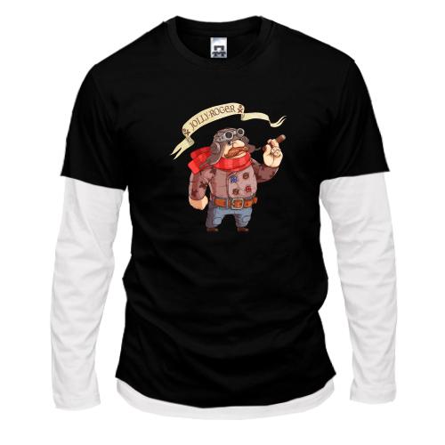 Комбинированный лонгслив Jolly roger