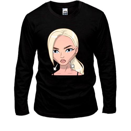 Лонгслив Art. Blonde angry