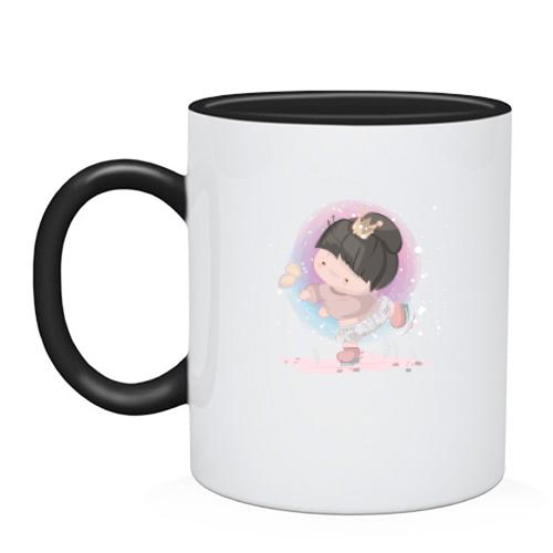 Чашка Baby girl with butterfly