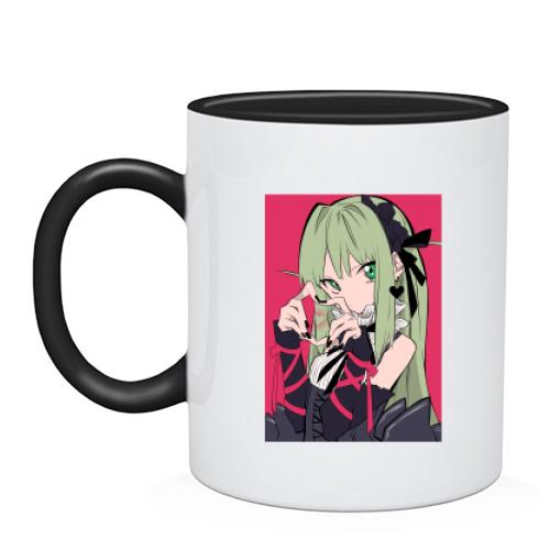 Чашка Blonde girl on pink
