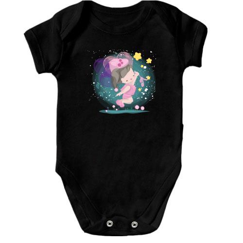 Детский боди Baby girl in a cap