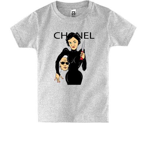 Детская футболка Chanel woman with knife