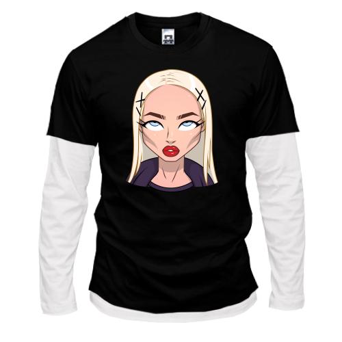 Комбинированный лонгслив Art. Blonde