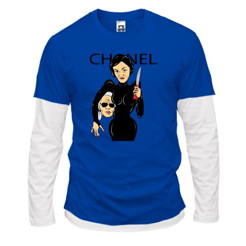 Комбинированный лонгслив Chanel woman with knife