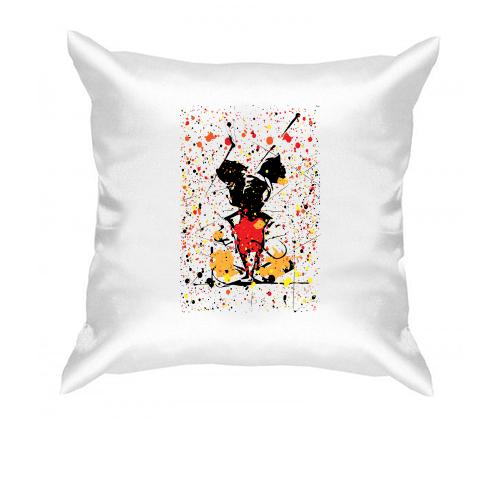 Подушка Mickey mouse paint art