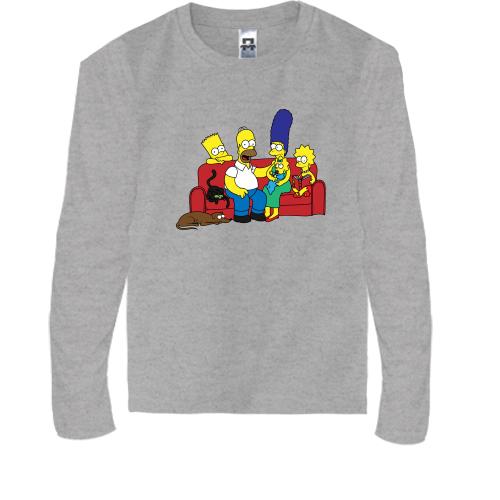 Детский лонгслив Simpsons family