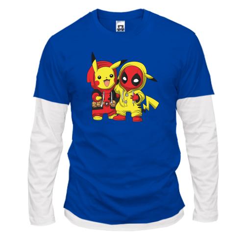 Комбінований лонгслів Stitch and mickey mouse
