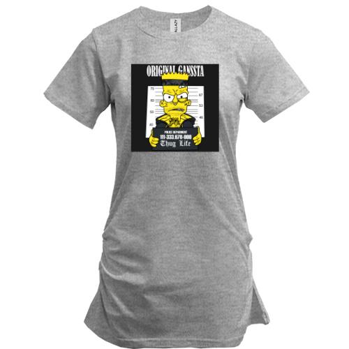 Удлиненная футболка Bart original gangssta
