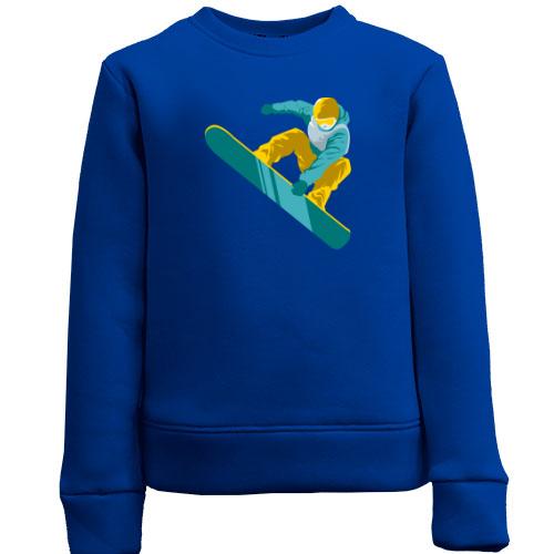 Дитячий світшот зі сноубордистом і бордом